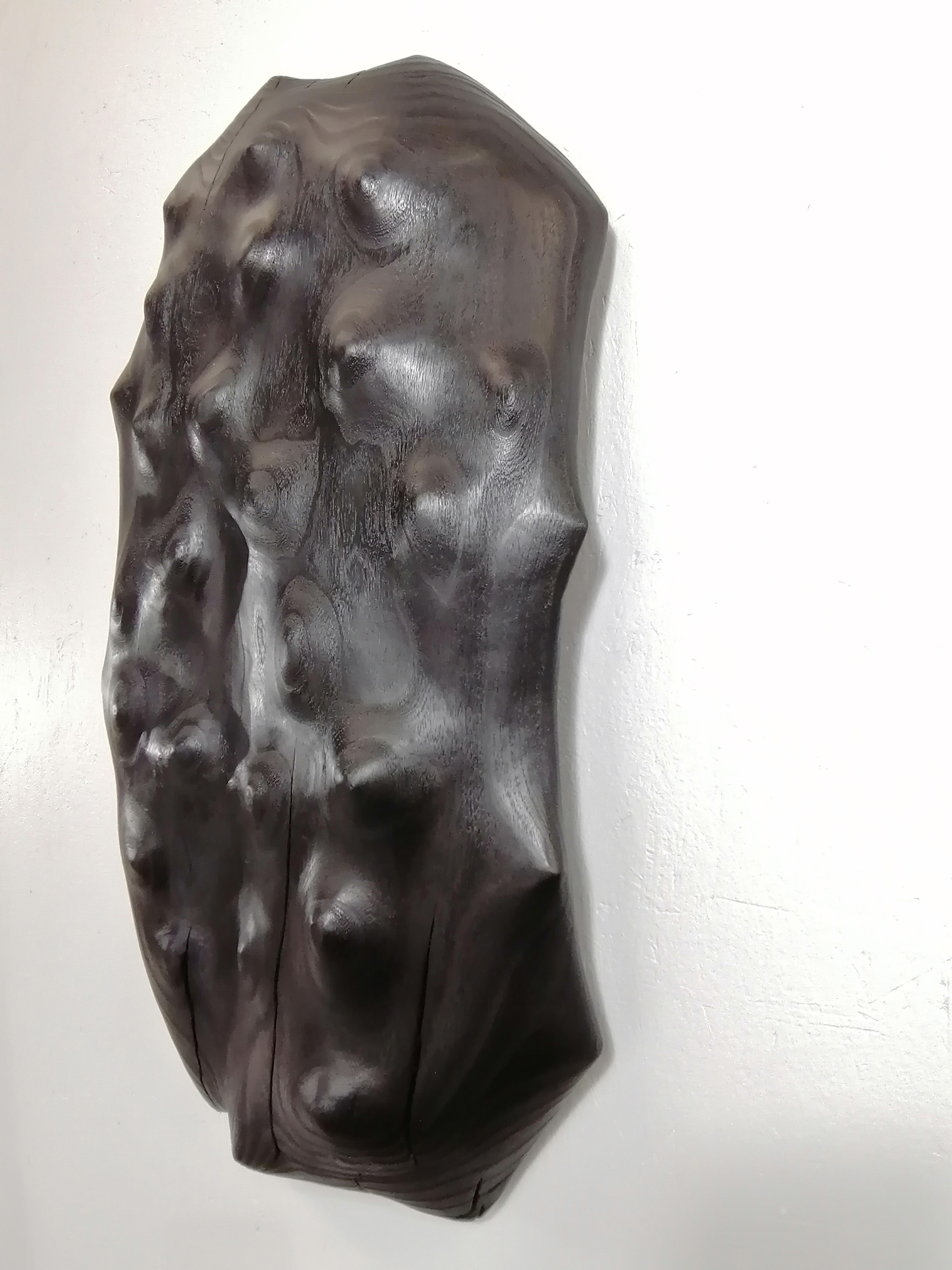 No.16, carved, burnt, stained and oiled wood (catalpa), 26.5"x16"x5"